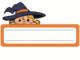witch, name tag, tag, magic, label, copy space, note, cartoon